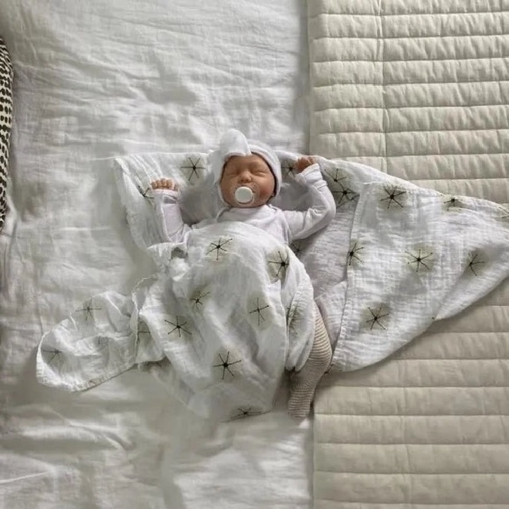 stardust - organic cotton muslin swaddle blanket